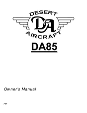 Desert Aircraft DA85 Owner's Manual