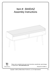 Walker Edison B44DIAZ Assembly Instructions Manual