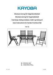 Kayoba 790-134 User Instructions