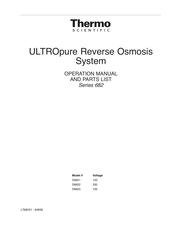 Thermo Scientific ULTROpure D6821 Operation Manual