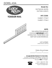 Dorel Asia baby relax DA7760-5 Instruction Booklet