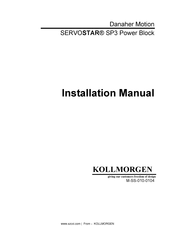 Danaher Motion Kollmorgen SERVOSTAR SP3 Installation Manual