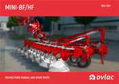 Ovlac MINI-BF Instruction Manual And Spare Parts List