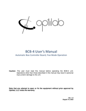 OPTILAB BCB-4 User Manual