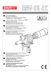 ONURFIX RAC 83 AX Instructions Manual
