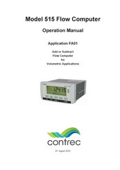 Contrec 515 FA01 Operation Manual
