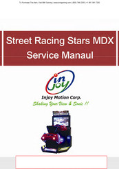 Injoy Motion Street Racing Stars MDX Service Manual