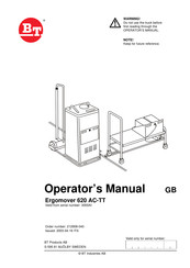 BT Ergomover 620 AC-TT Operator's Manual