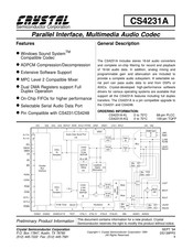 Crystal CS4231A-KQ Manual