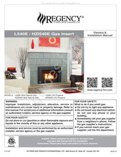 Regency Fireplace Products L540E Owners & Installation Manual