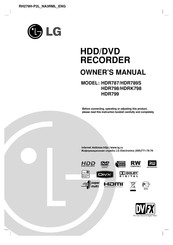 LG HDR-787 Owner's Manual