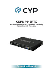 Cyp CDPS-P313RTX Operation Manual