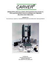 Carver 3850CE Operation, Installation, And Maintenance Manual
