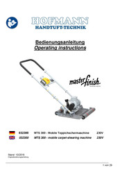 Hofmann MTS 300 Operating Instructions Manual