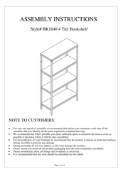 2K Furniture Designs BK1640 Assembly Instructions