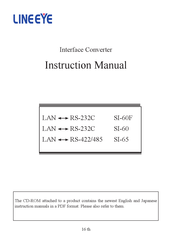 LineEye SI-60 Instruction Manual