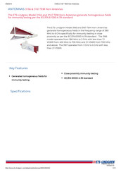 ESCO Technologies ETS Lindgren 3166 Manual