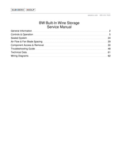 Sub-Zero WOLF BW Series Service Manual