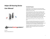Human Hearing Products Helper GR User Manual