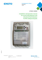 ensto LYNX 4400 Installation And Operation Manual