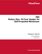 MacDon R85 Operator's Manual