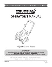 Columbia 31AS2T5E897 Operator's Manual