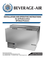 Beverage-Air GF24HC-B Installation And Operating Instructions Manual