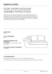 Sarah Ellison FLOAT LAF MODULAR Assembly Instructions