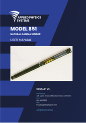 Applied Physics Systems 851 User Manual