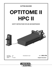 Lincoln Electric OPTITOME II Series Safety Instruction For Use And Maintenance