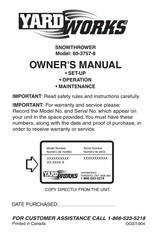 Yardworks 60-3757-8 Owner's Manual