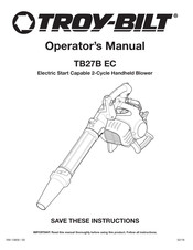 Troy-Bilt TB27B EC Operator's Manual
