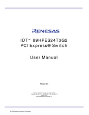 Renesas IDT 89HPES24T3G2 User Manual