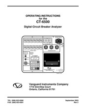 Vanguard Instruments Company CT-6500 Operating Instructions Manual