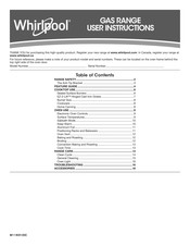 Whirlpool WFG775H0HV1 User Instructions