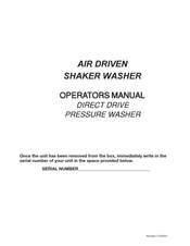 ULTIMATE WASHER ES320AIR Operator's Manual