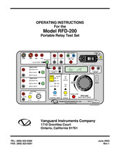 Vanguard Instruments Company RFD-200 Operating Instructions Manual