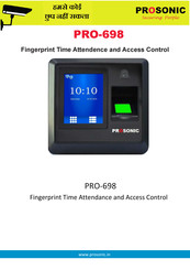 Prosonic PRO-698 Instruction Manual