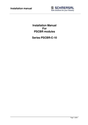 schmersal PSCBR-C-10 Series Installation Manual
