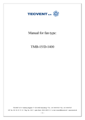 TECVENT TMB-15/D-1400 Manual