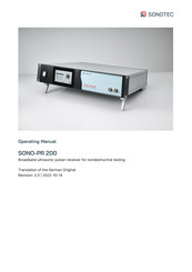 Sonotec 200 09 0009 Operating Manual