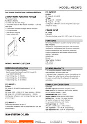 SENTRONIC M-SYSTEM M6D Series Quick Start Manual