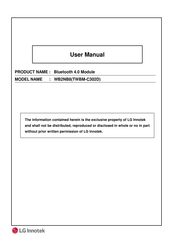 LG Innotek WB2NB8 User Manual