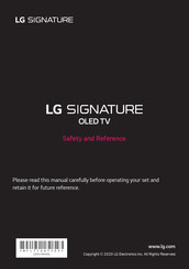 LG SIGNATURE OLED77ZX Safety And Reference