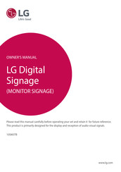 LG LG10SM3TBB Owner's Manual