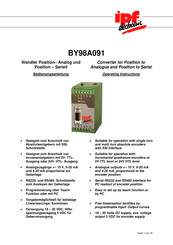 ipf electronic BY98A091 Operating Instructions Manual
