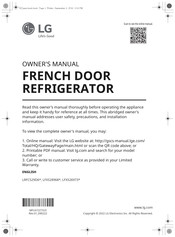 lg refrigerator model lfxs26973s manual