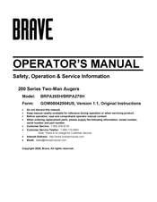 Brave BRPA270H Operator's Manual
