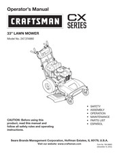 Craftsman CX 247.374880 Operator's Manual