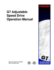 Toshiba G7 Operation Manual